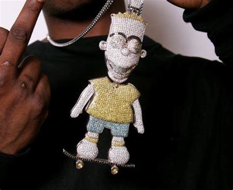 replica gucci mane chains|gucci mane bart simpson chain.